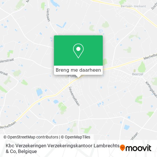 Kbc Verzekeringen Verzekeringskantoor Lambrechts & Co kaart