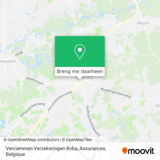 Vercammen Verzekeringen Bvba, Assurances kaart
