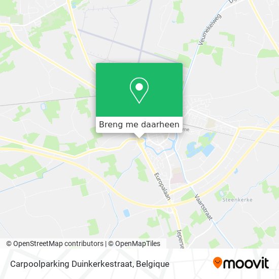 Carpoolparking Duinkerkestraat kaart