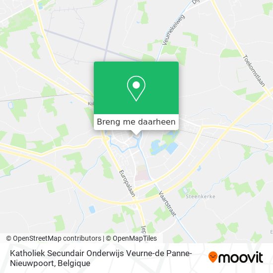 Katholiek Secundair Onderwijs Veurne-de Panne-Nieuwpoort kaart