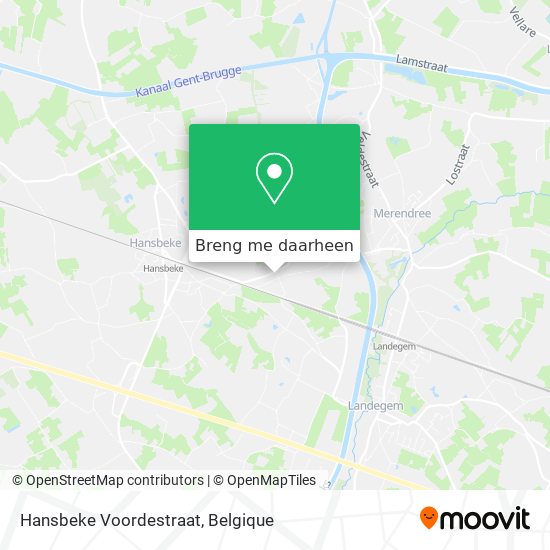 Hansbeke Voordestraat kaart