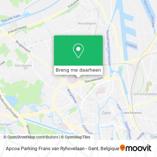 Apcoa Parking Frans van Ryhovelaan - Gent kaart