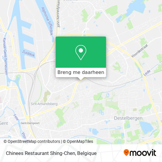 Chinees Restaurant Shing-Chen kaart