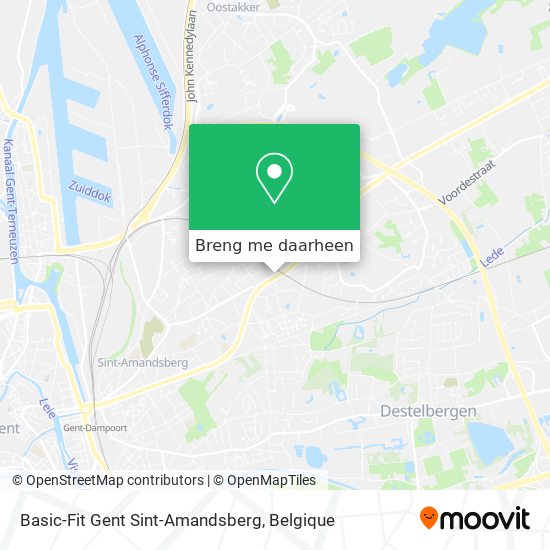 Basic-Fit Gent Sint-Amandsberg kaart