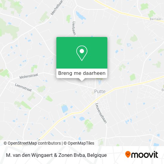 M. van den Wijngaert & Zonen Bvba kaart