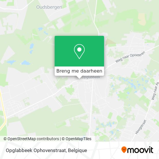 Opglabbeek Ophovenstraat kaart