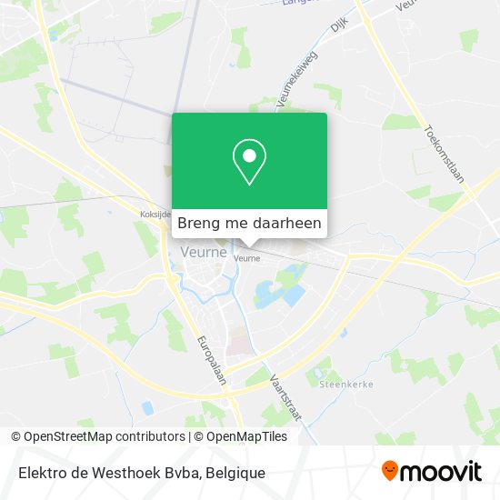 Elektro de Westhoek Bvba kaart