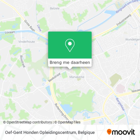 Oef-Gent Honden Opleidingscentrum kaart