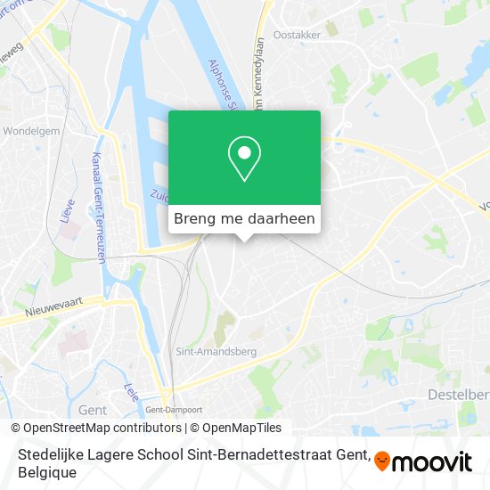Stedelijke Lagere School Sint-Bernadettestraat Gent kaart