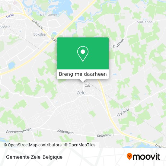 Gemeente Zele kaart