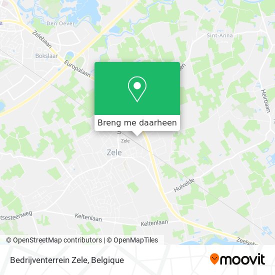 Bedrijventerrein Zele kaart