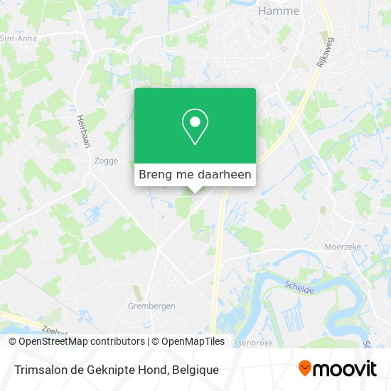 Trimsalon de Geknipte Hond kaart