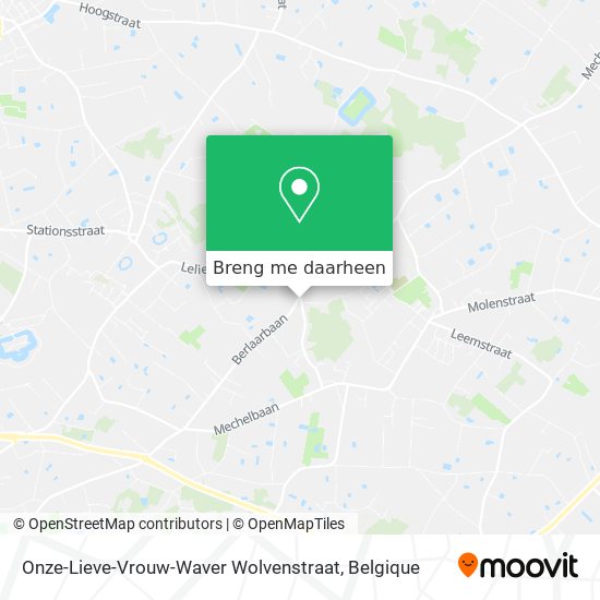 Onze-Lieve-Vrouw-Waver Wolvenstraat kaart