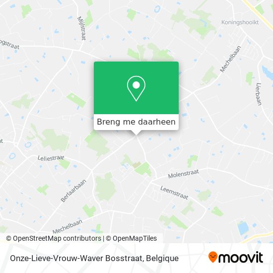 Onze-Lieve-Vrouw-Waver Bosstraat kaart