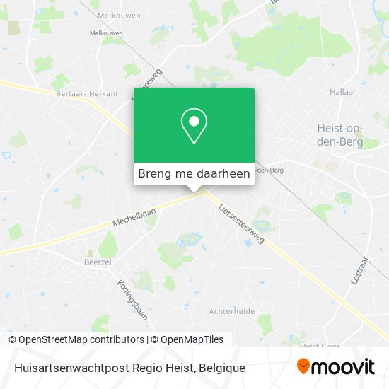 Huisartsenwachtpost Regio Heist kaart