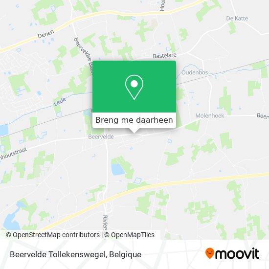 Beervelde Tollekenswegel kaart