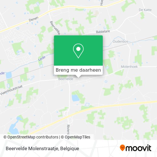 Beervelde Molenstraatje kaart