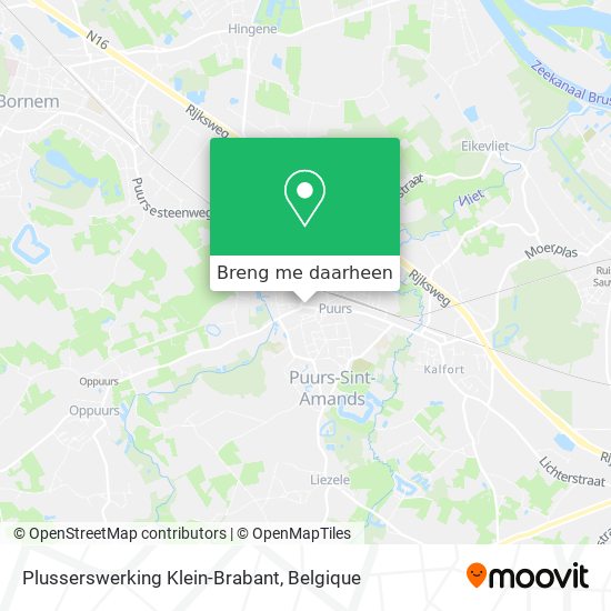Plusserswerking Klein-Brabant kaart