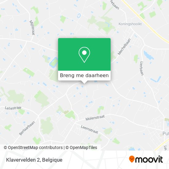 Klavervelden 2 kaart