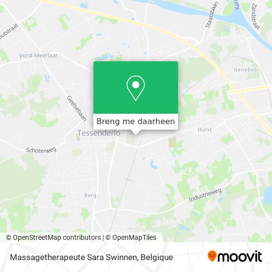 Massagetherapeute Sara Swinnen kaart