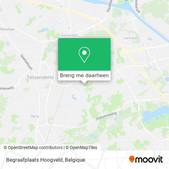 Begraafplaats Hoogveld kaart