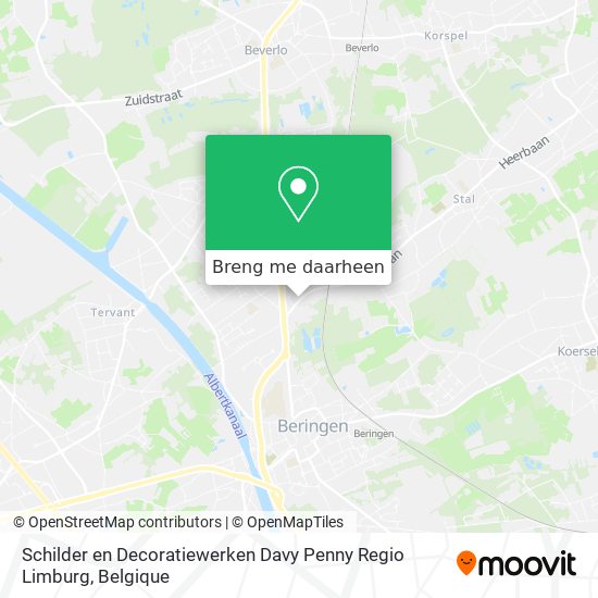 Schilder en Decoratiewerken Davy Penny Regio Limburg kaart
