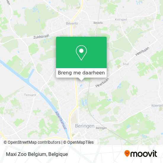Maxi Zoo Belgium kaart
