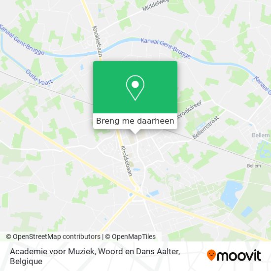 Academie voor Muziek, Woord en Dans Aalter kaart