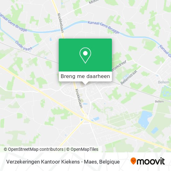 Verzekeringen Kantoor Kiekens - Maes kaart
