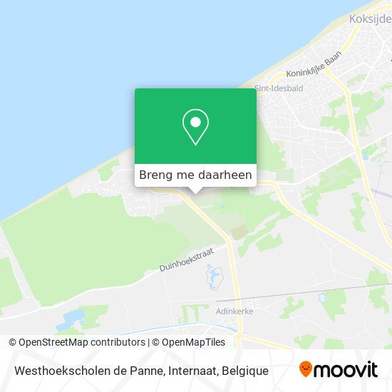 Westhoekscholen de Panne, Internaat kaart