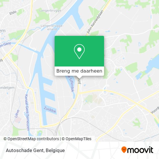 Autoschade Gent kaart