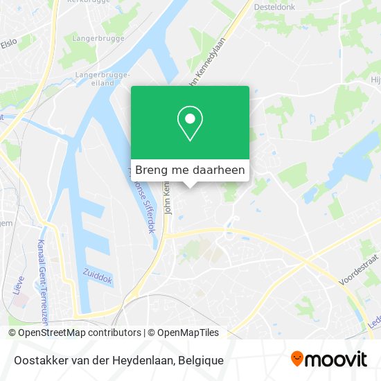 Oostakker van der Heydenlaan kaart