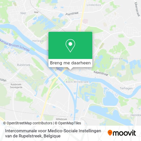 Intercommunale voor Medico-Sociale Instellingen van de Rupelstreek kaart