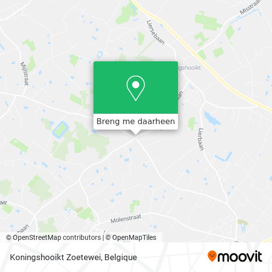 Koningshooikt Zoetewei kaart