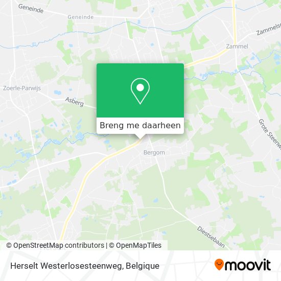 Herselt Westerlosesteenweg kaart