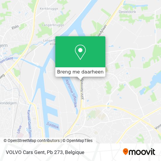 VOLVO Cars Gent, Pb 273 kaart