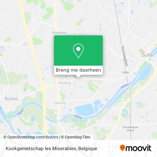 Kookgenietschap les Miserables kaart