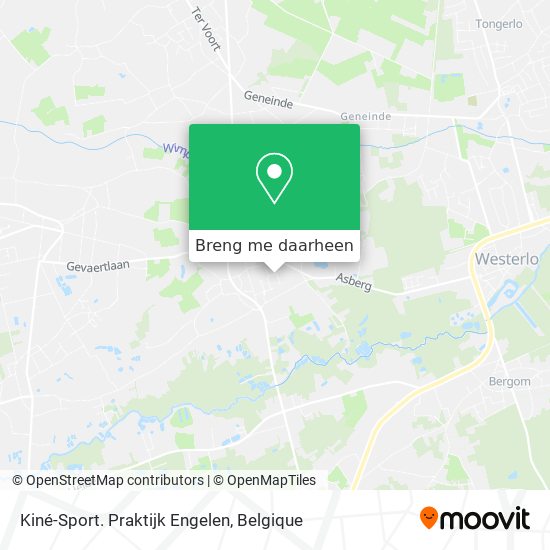 Kiné-Sport. Praktijk Engelen kaart