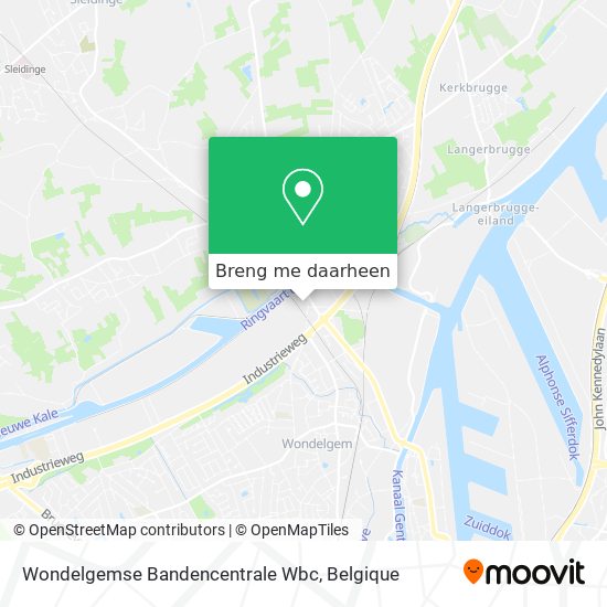 Wondelgemse Bandencentrale Wbc kaart