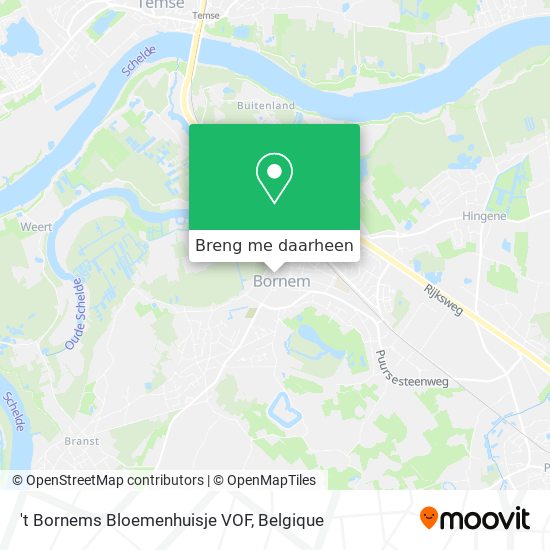 't Bornems Bloemenhuisje VOF kaart