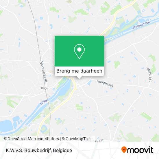 K.W.V.S. Bouwbedrijf kaart