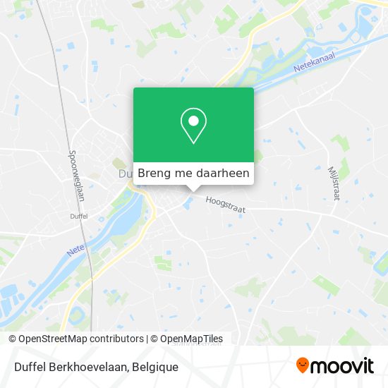 Duffel Berkhoevelaan kaart