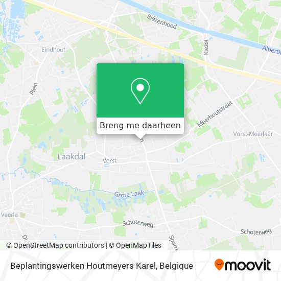 Beplantingswerken Houtmeyers Karel kaart