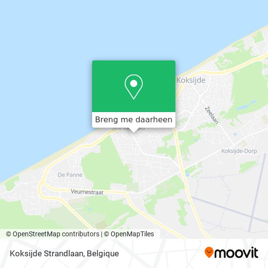 Koksijde Strandlaan kaart