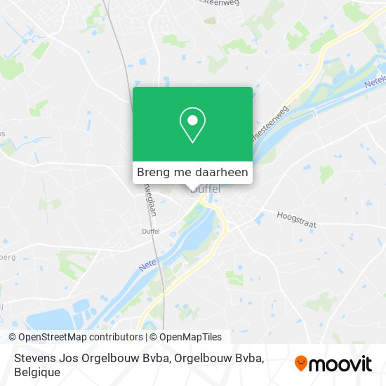 Stevens Jos Orgelbouw Bvba, Orgelbouw Bvba kaart