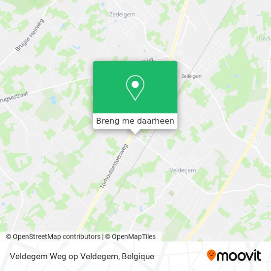 Veldegem Weg op Veldegem kaart