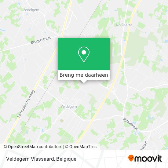 Veldegem Vlassaard kaart