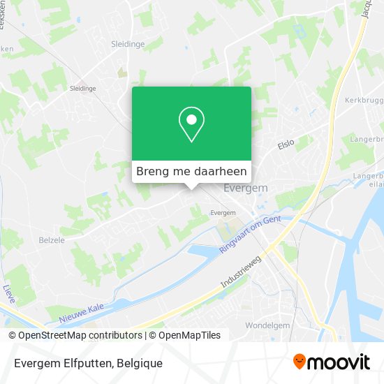 Evergem Elfputten kaart