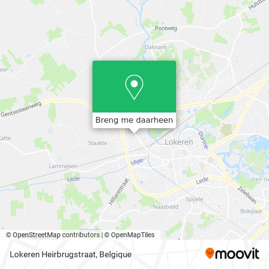 Lokeren Heirbrugstraat kaart