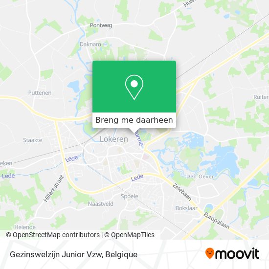 Gezinswelzijn Junior Vzw kaart